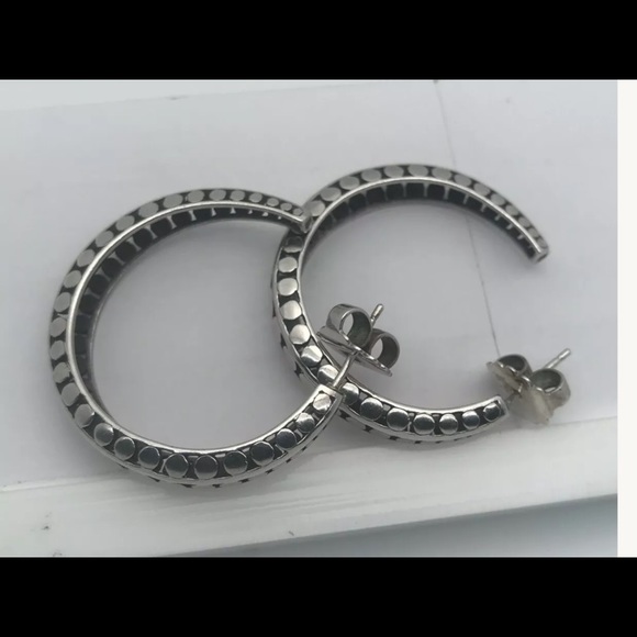 John Hardy Jewelry - EUC John Hardy 1 1/2 “ Hoop 925 Silver Earring